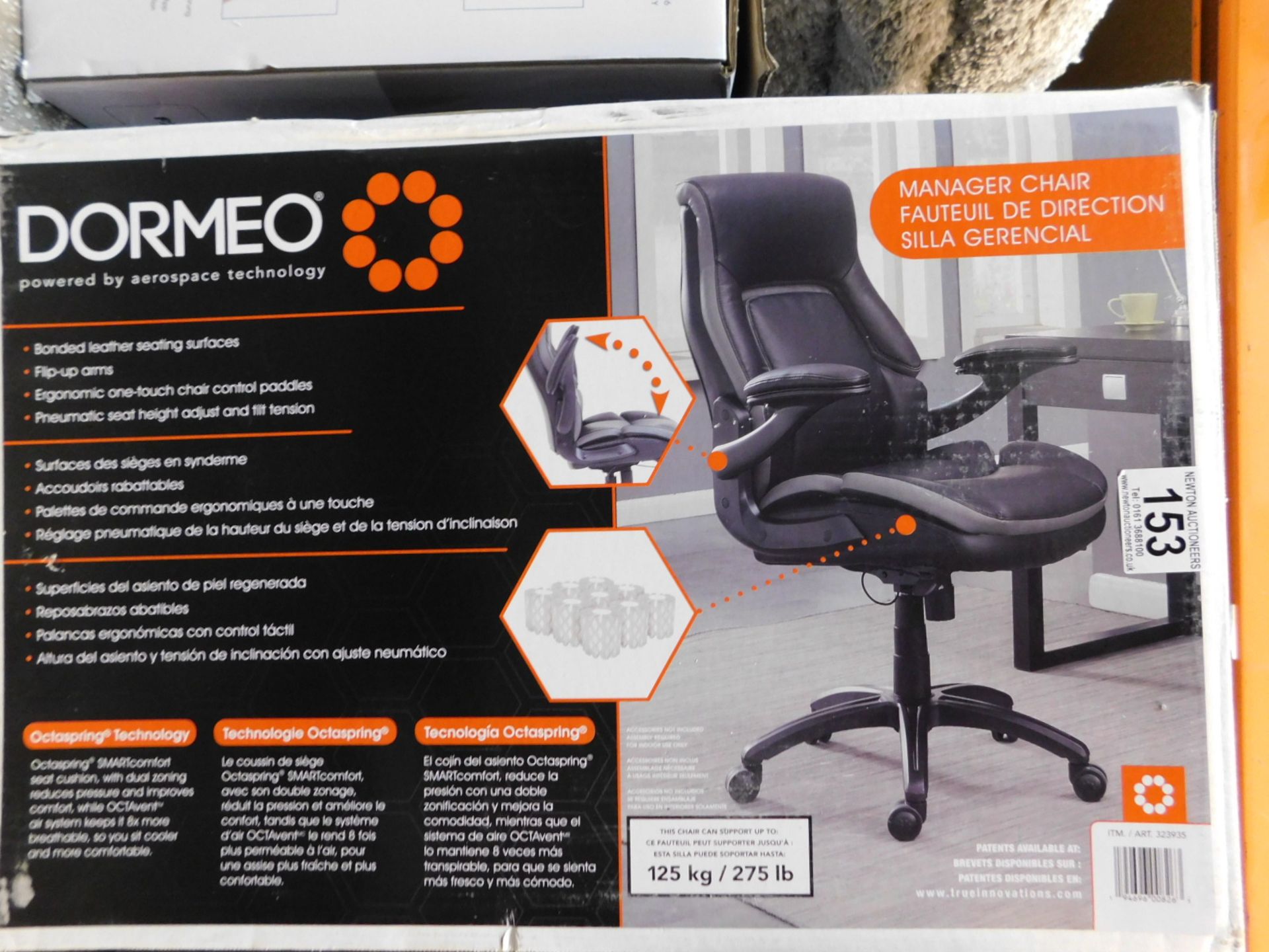 1 BOXED DORMEO OCTASPRING TECHNOLOGY TRUE INNOVATIONS MANAGER'S OFFICE CHAIR RRP Â£199