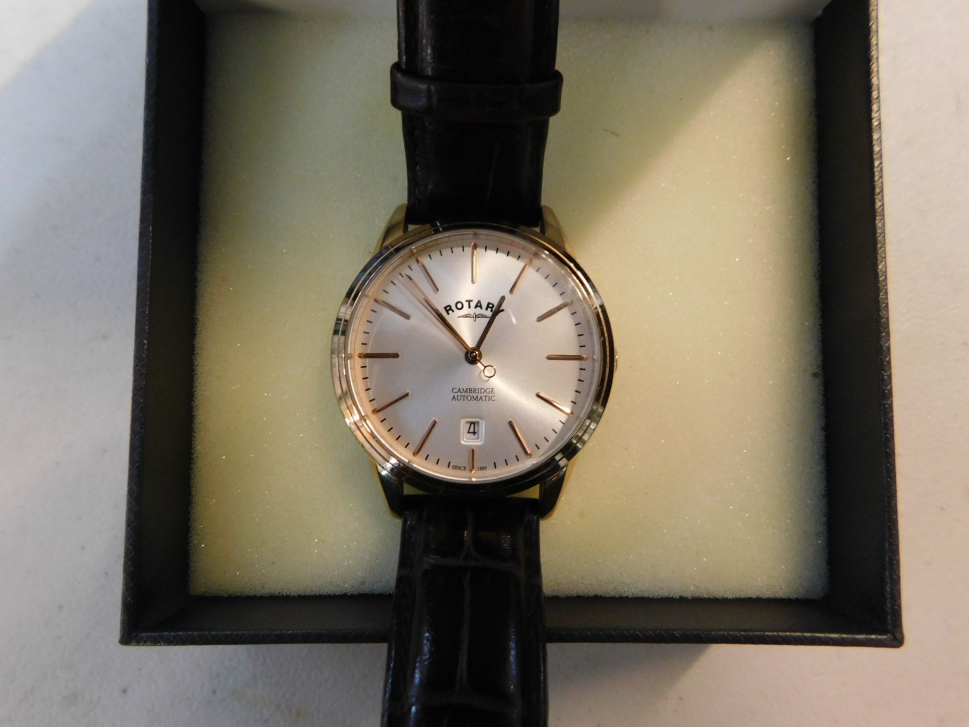 1 BOXED ROTARY CAMBRIDGE AUTOMATIC GENTS WATCH MODEL GS05252/02 RRP Â£299