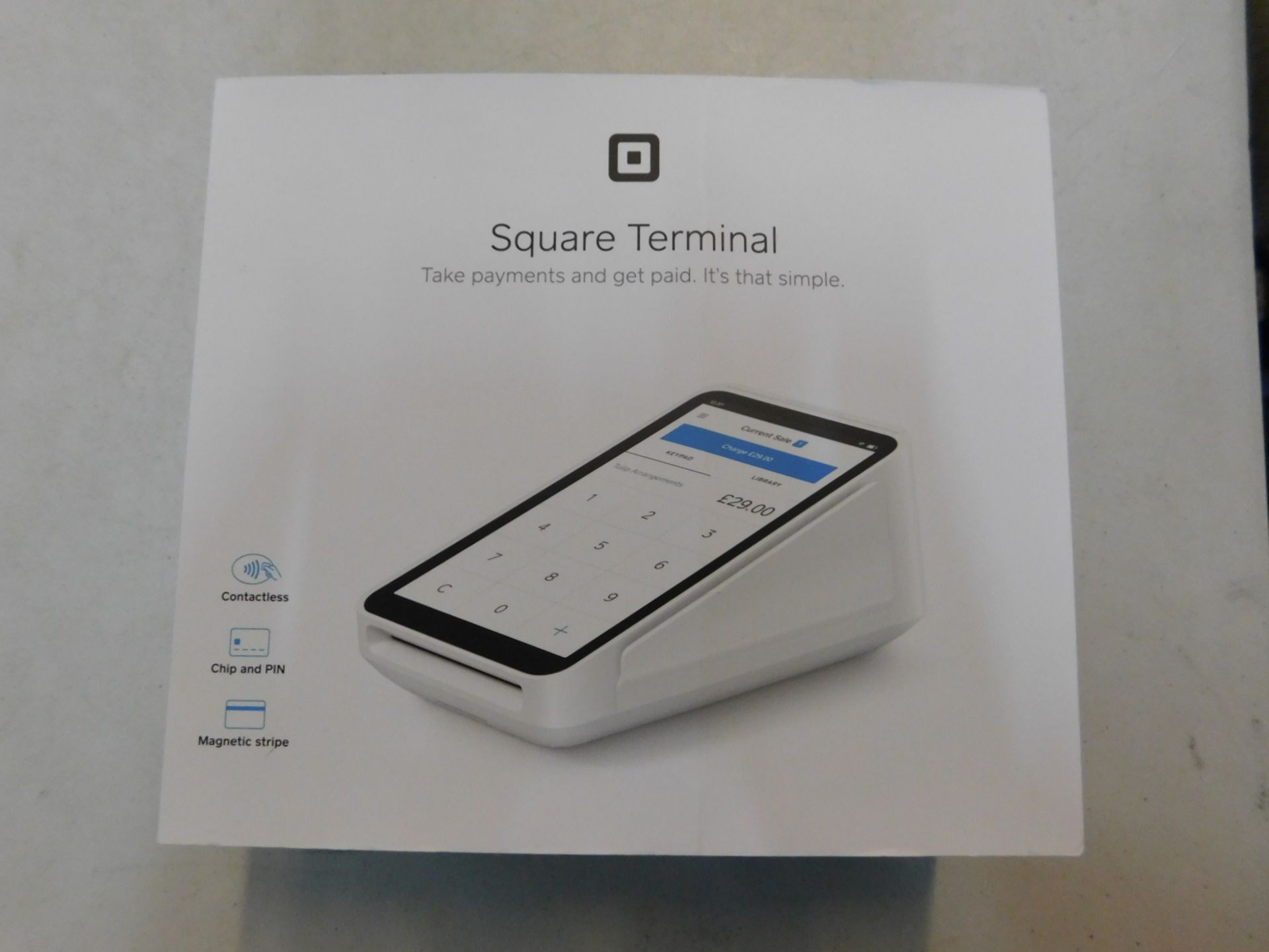 1 BOXED SQUARE TERMINAL CARD READER RRP Â£199