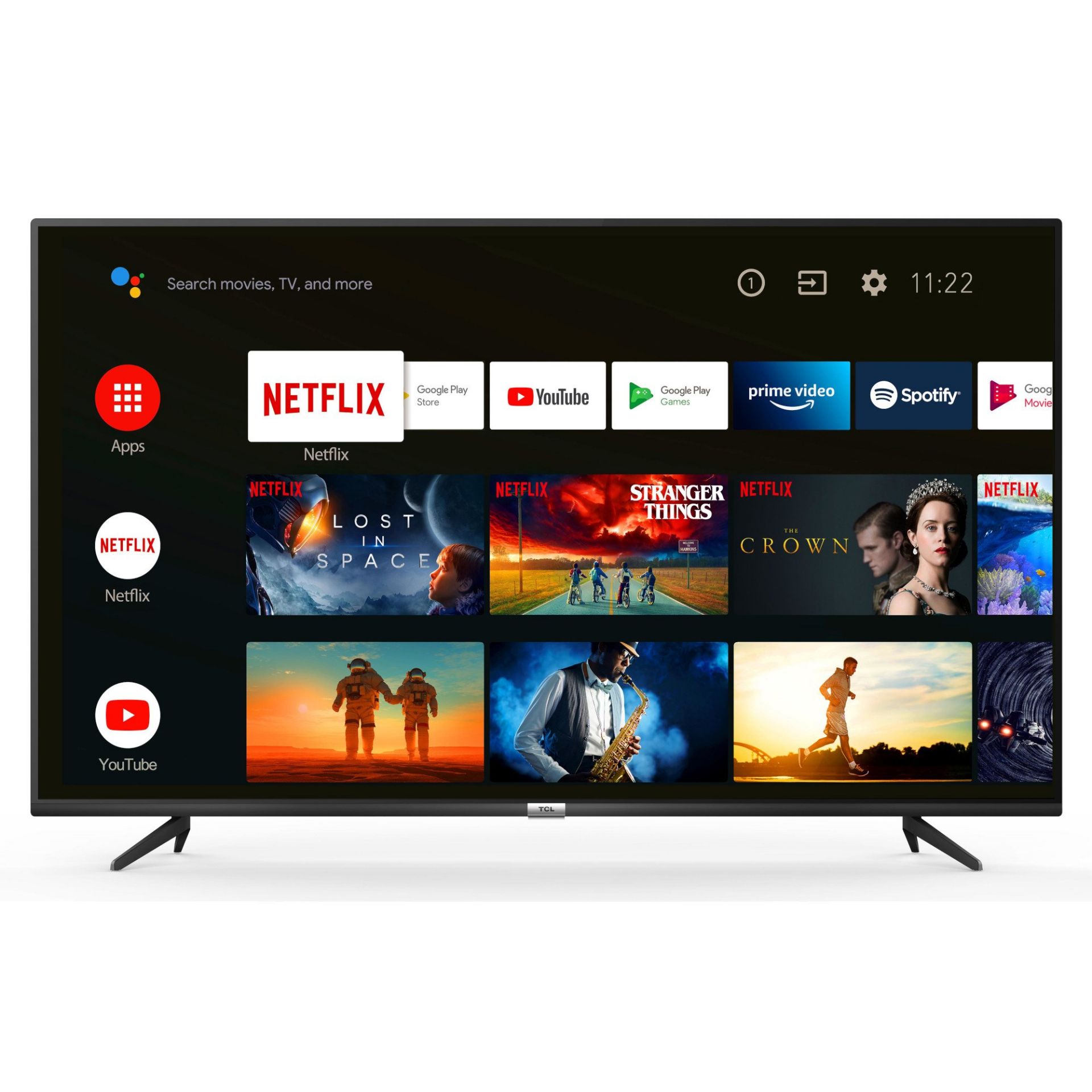 1 BOXED TCL 43P615K 43 INCH 4K ULTRA HD SMART ANDROID TV WITH REMOTE RRP Â£299 (WORKING, NO STAND)