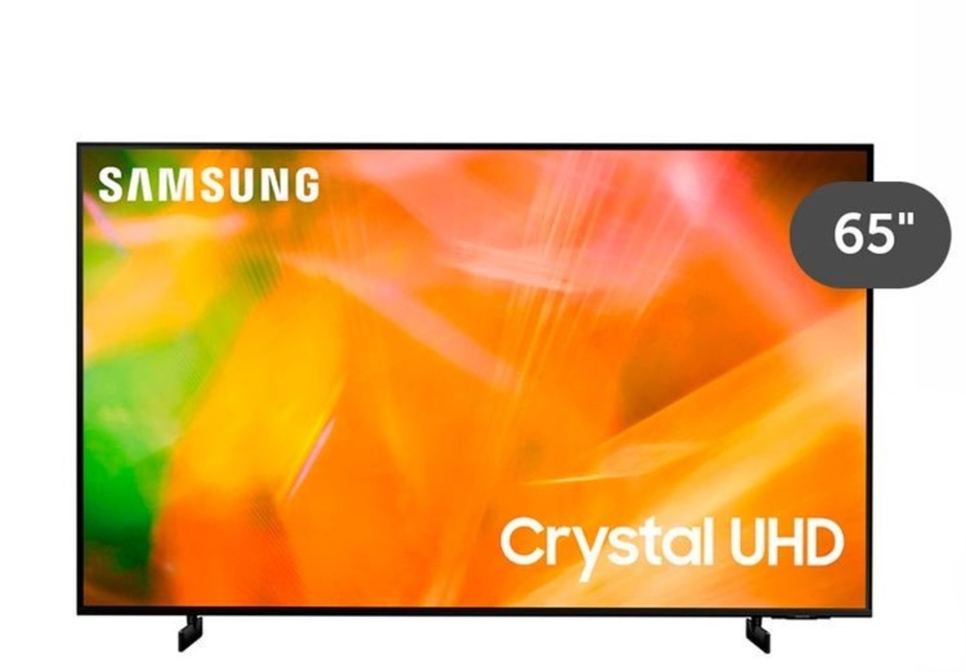 1 SAMSUNG 65AU8000 65-INCH ULTRA HD 4K SMART LED TV WITH REMOTE RRP Â£699 (WORKING, NO STAND, MARK