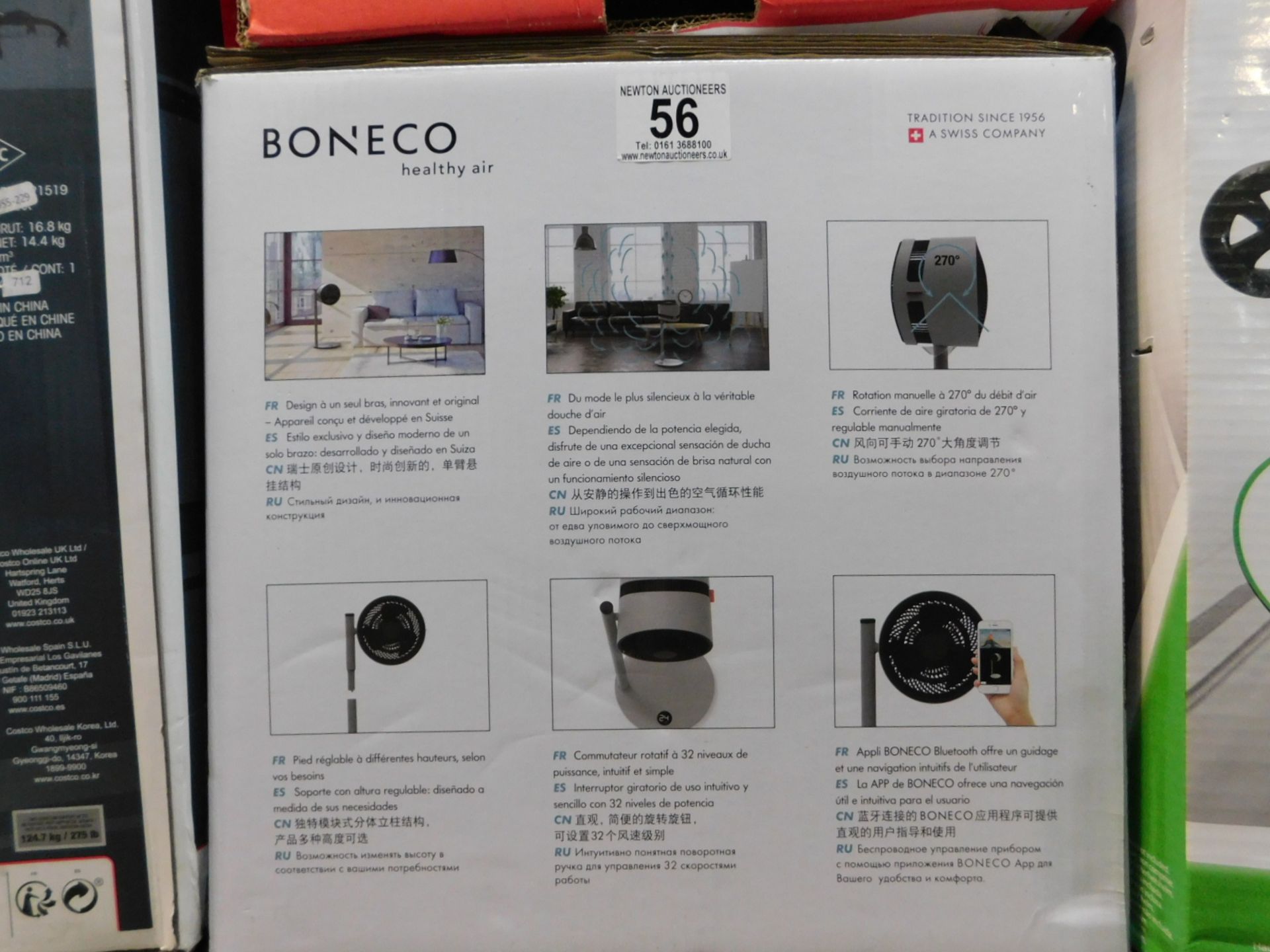 1 BOXED BONECO AIR SHOWER FAN F225 - DIGITAL WITH BLUETOOTH CONTROL RRP Â£249