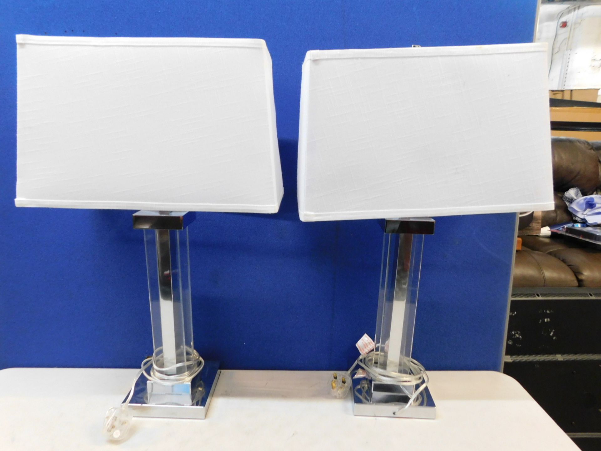 1 PAIR OF KATE CRYSTAL TABLE LAMPS RRP Â£79
