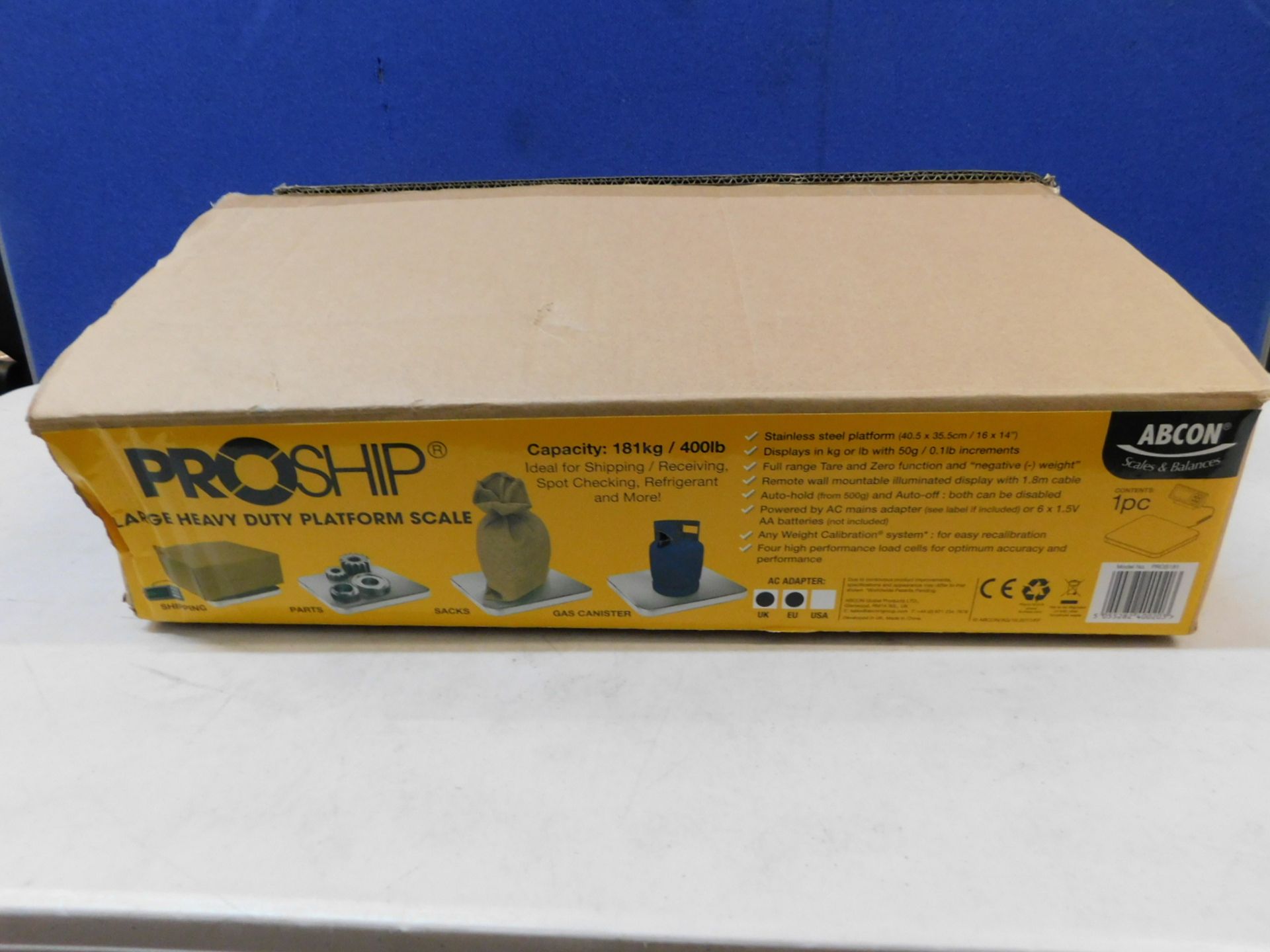 1 BOXED ABCON PROSHIP LARGE HEAVY DUTY ELECTRONIC SCALE RRP Â£99.99