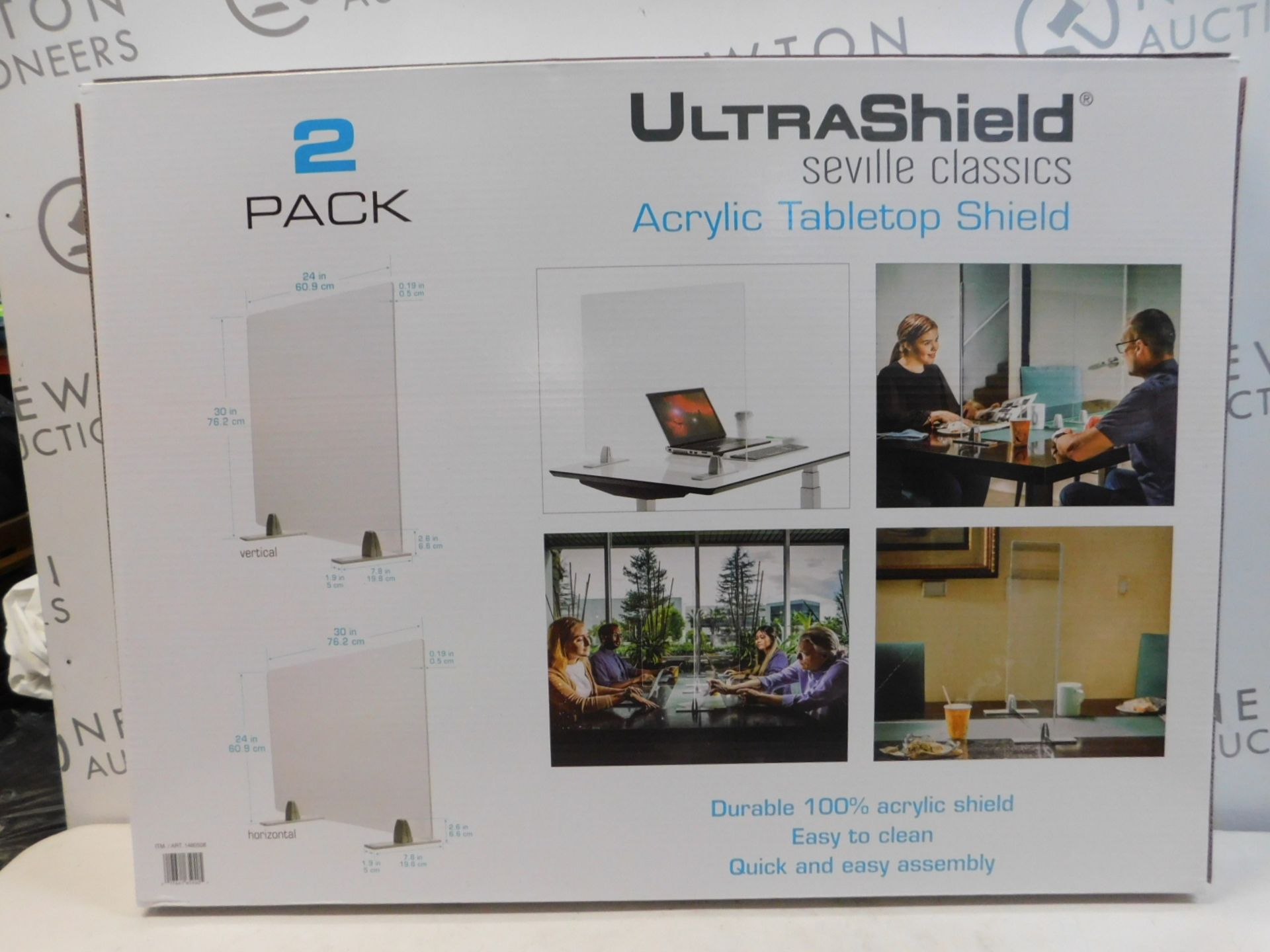 1 BRAND NEW BOXED SEVILLE CLASSICS ULTRASHIELD TABLE TOP SHIELD 2-PACK RRP Â£79.99
