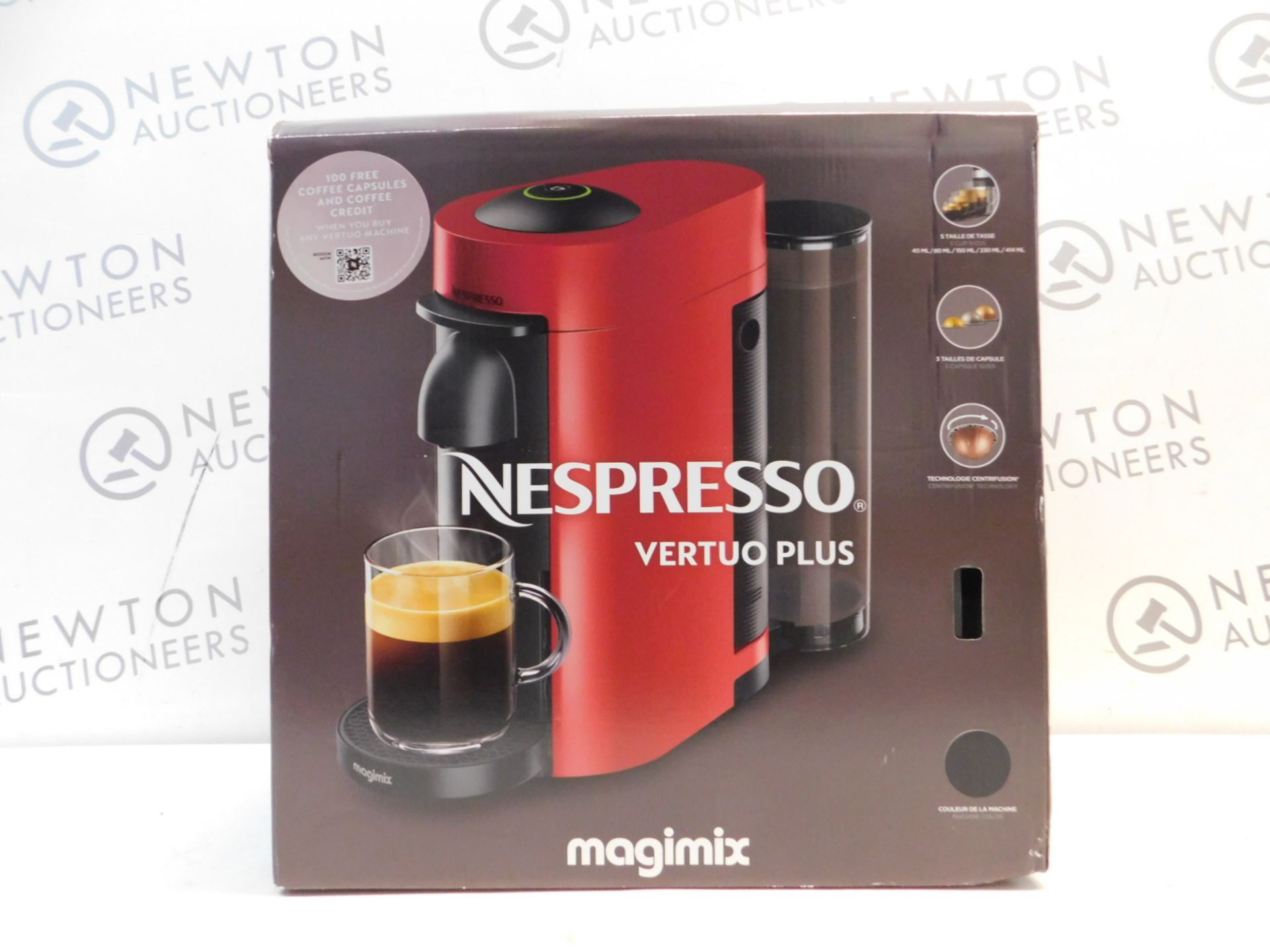 1 BOXED NESPRESSO VERTUO PLUS 11399 COFFEE MACHINE BY MAGIMIX RRP Â£129