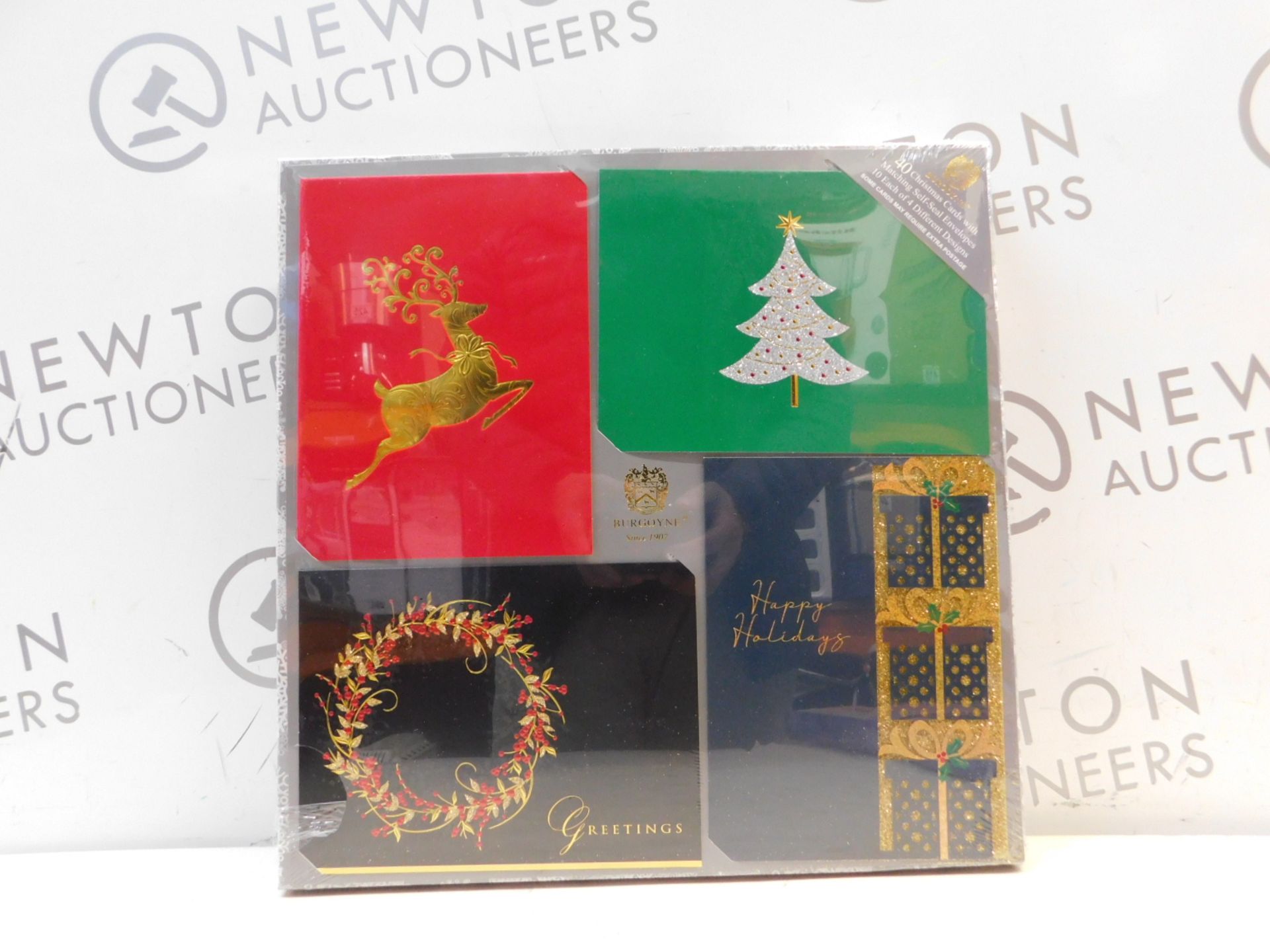 1 BRAND NEW BOX BURGOYNE OF 40 CHRISTMAS CARDS WITH MATCHING ENVELOPES RRP Â£29.99