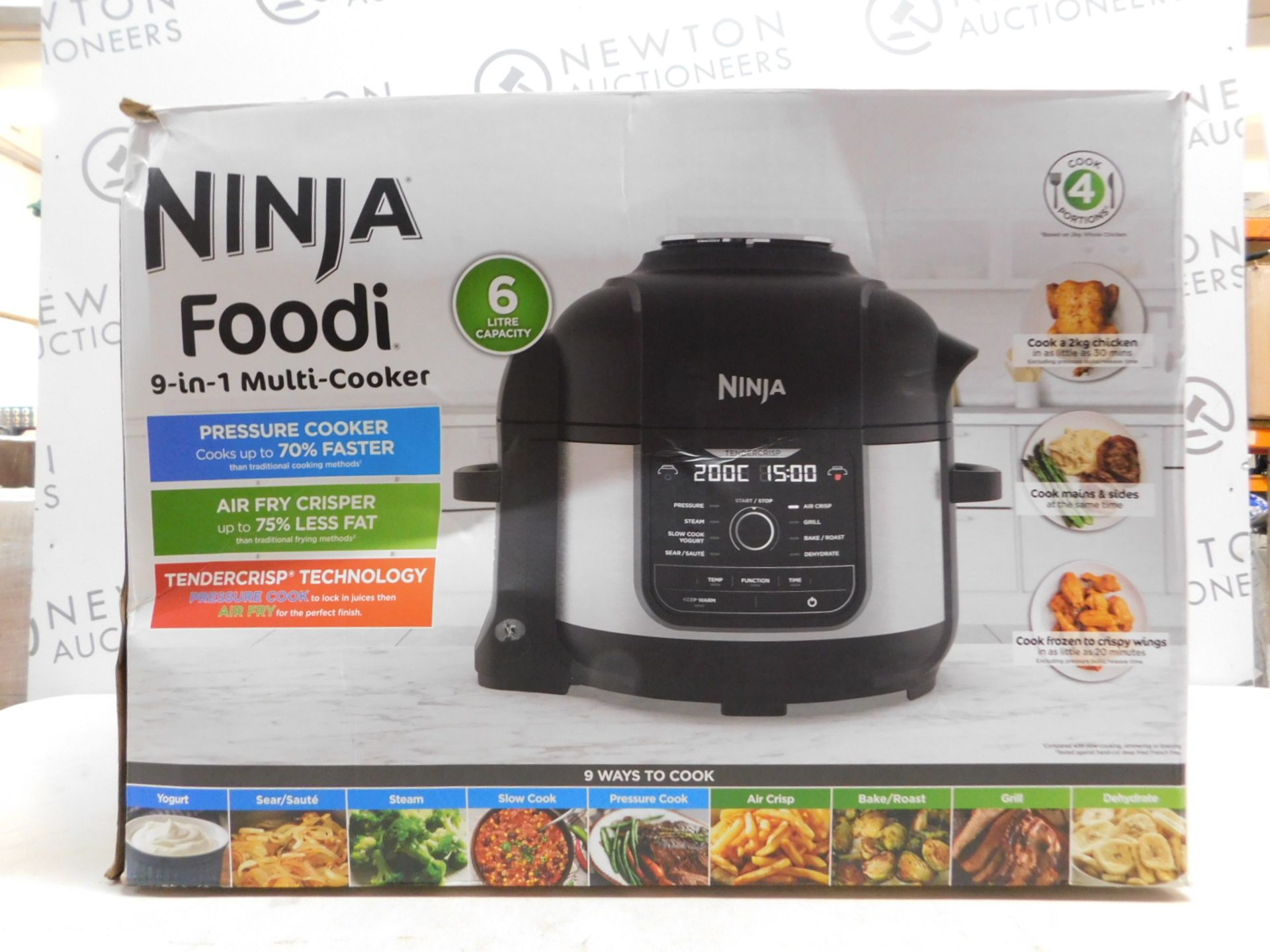 1 BOXED NINJA FOODI MAX OP350UK 9-IN-1 6L MULTI PRESSURE COOKER & AIR FRYER RRP Â£199