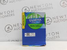 1 BOXED TAMPAX COMPAK PEARL TAMPONS, SUPER, WITH PLASTIC APPLICATOR X 90 RRP Â£19