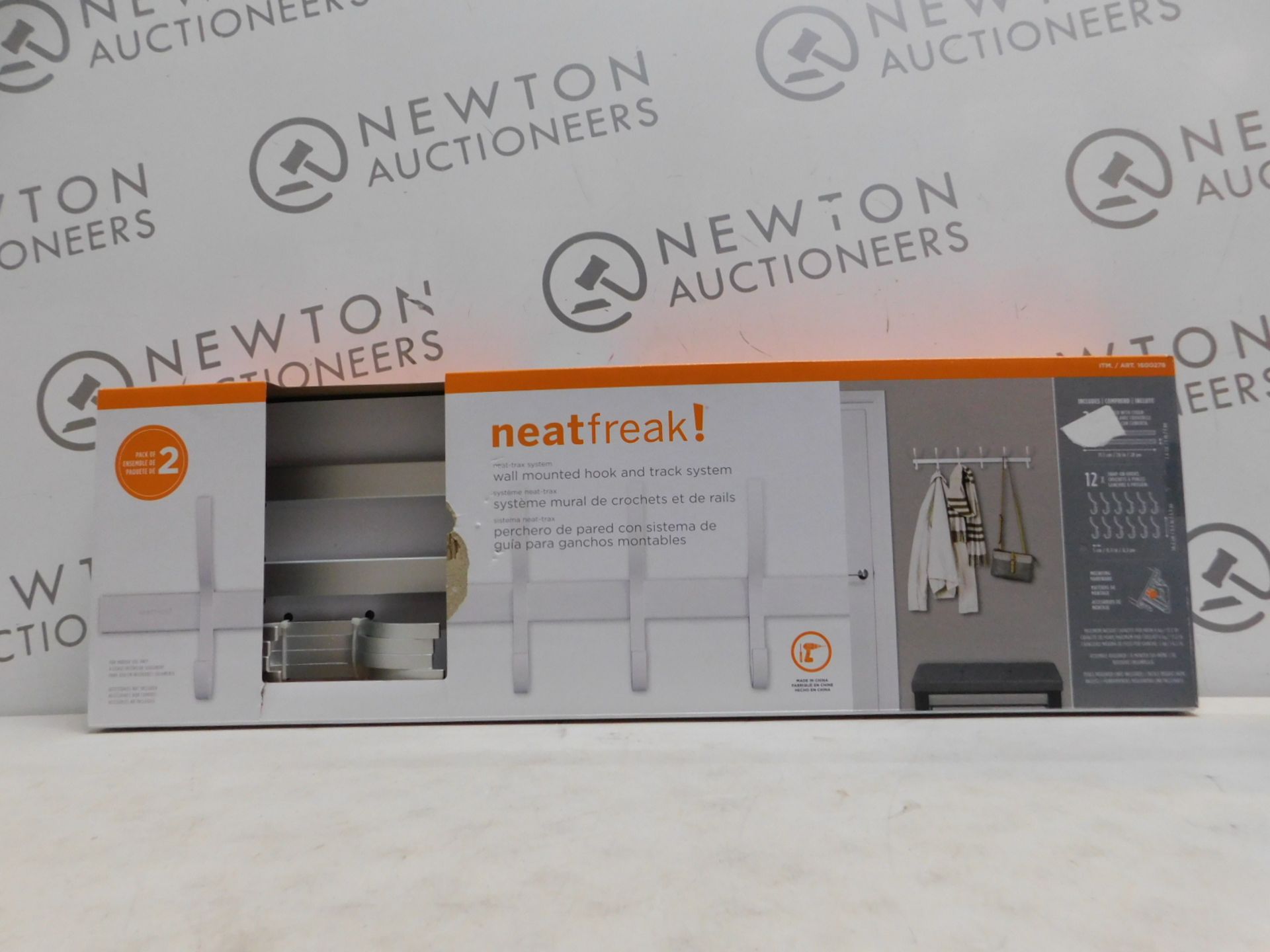 1 BOXED NEATFREAK WALL MOUNTED HOOK AND TRACK SYSTEM RRP Â£29