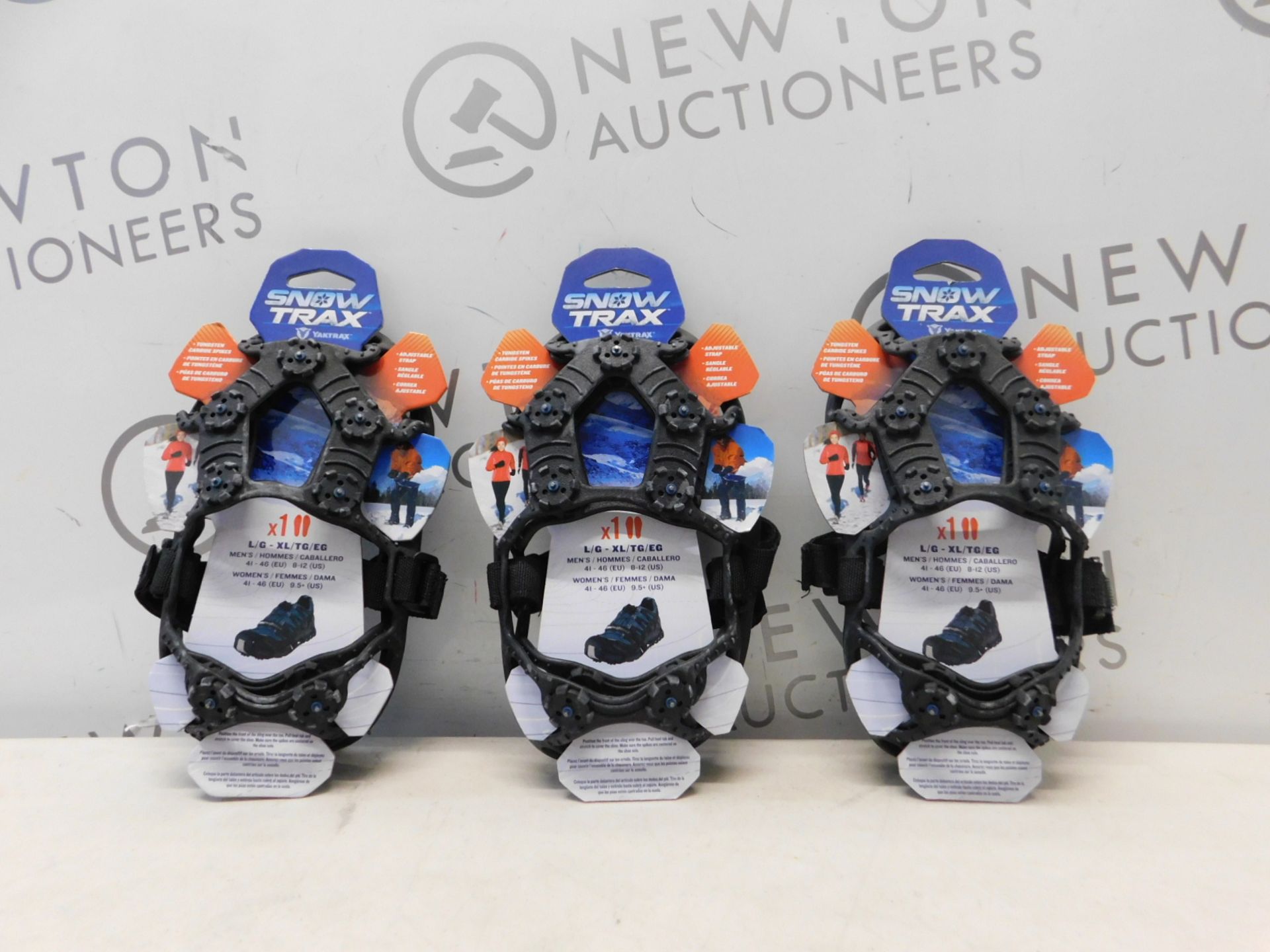 1 SET OF 3 PAIRS OF MENS SNOWTRAX BY YAKTRAX WINTER TRACTION DEVICE FOR FOOTWARE SIZE L-XL RRP Â£59