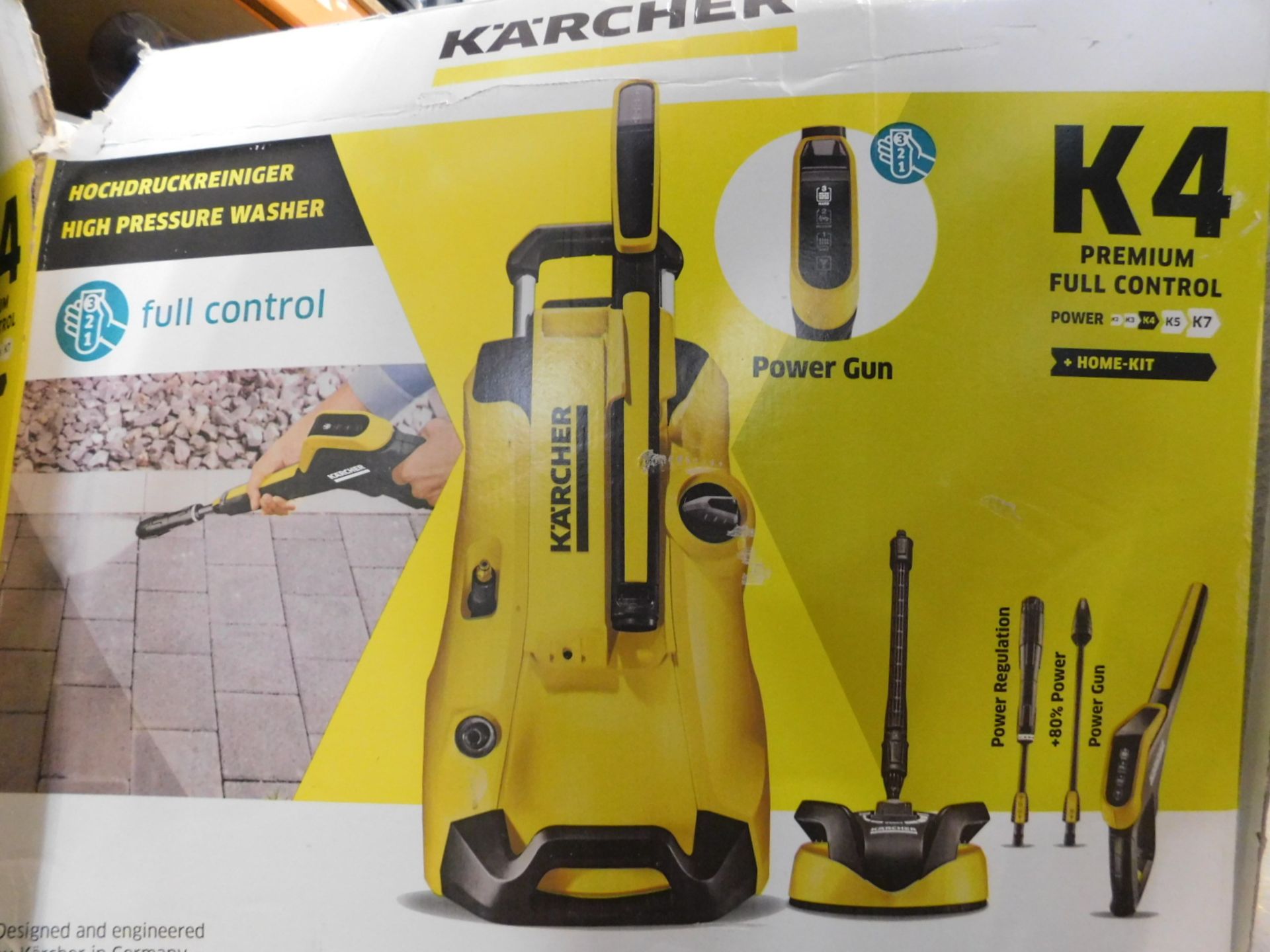 1 BOXED KARCHER K4 PREMIUM FULL CONTROL HOME-KIT PRESSURE WASHER RRP Â£249.99