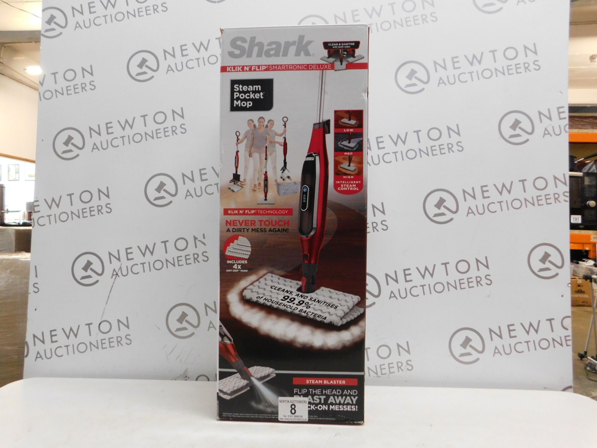 1 BOXED SHARK KLIK N FLIP STEAM POCKET MOP RRP Â£89.99