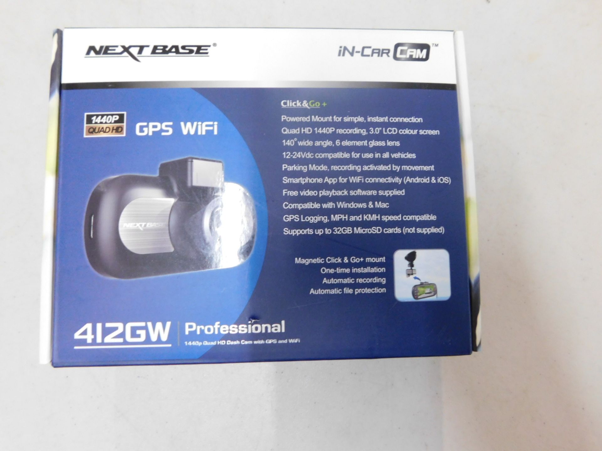 1 BOXED NEXT BASE 412GW PROFESSIONAL HIGH DEFINITION IN CAR CAM RRP Â£199.99