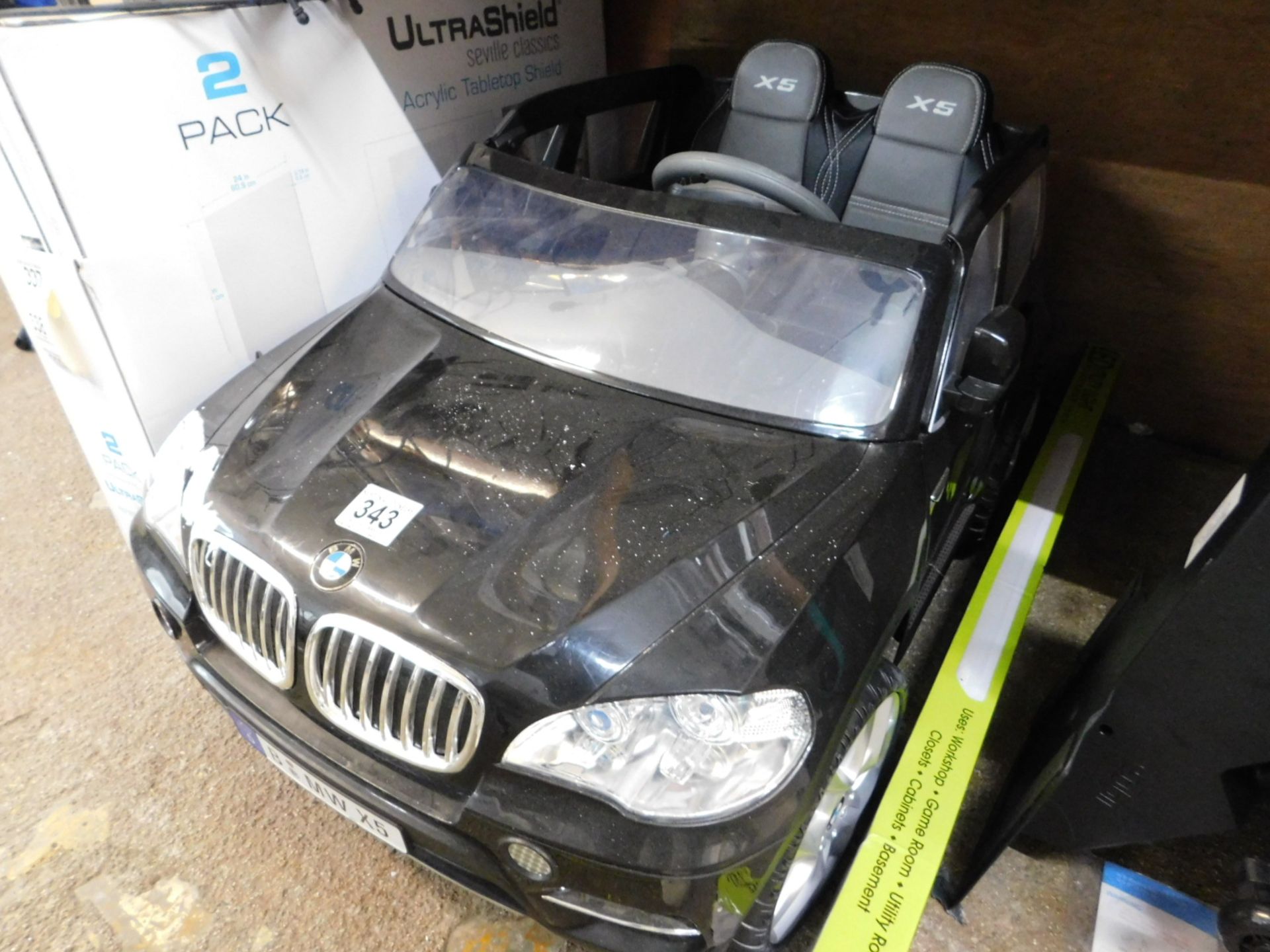 1 ROLLPLAY ELECTRIC CAR BMW X5 SUV BLACK WITH REMOTE CONTROL RRP Â£249 (WORKING)