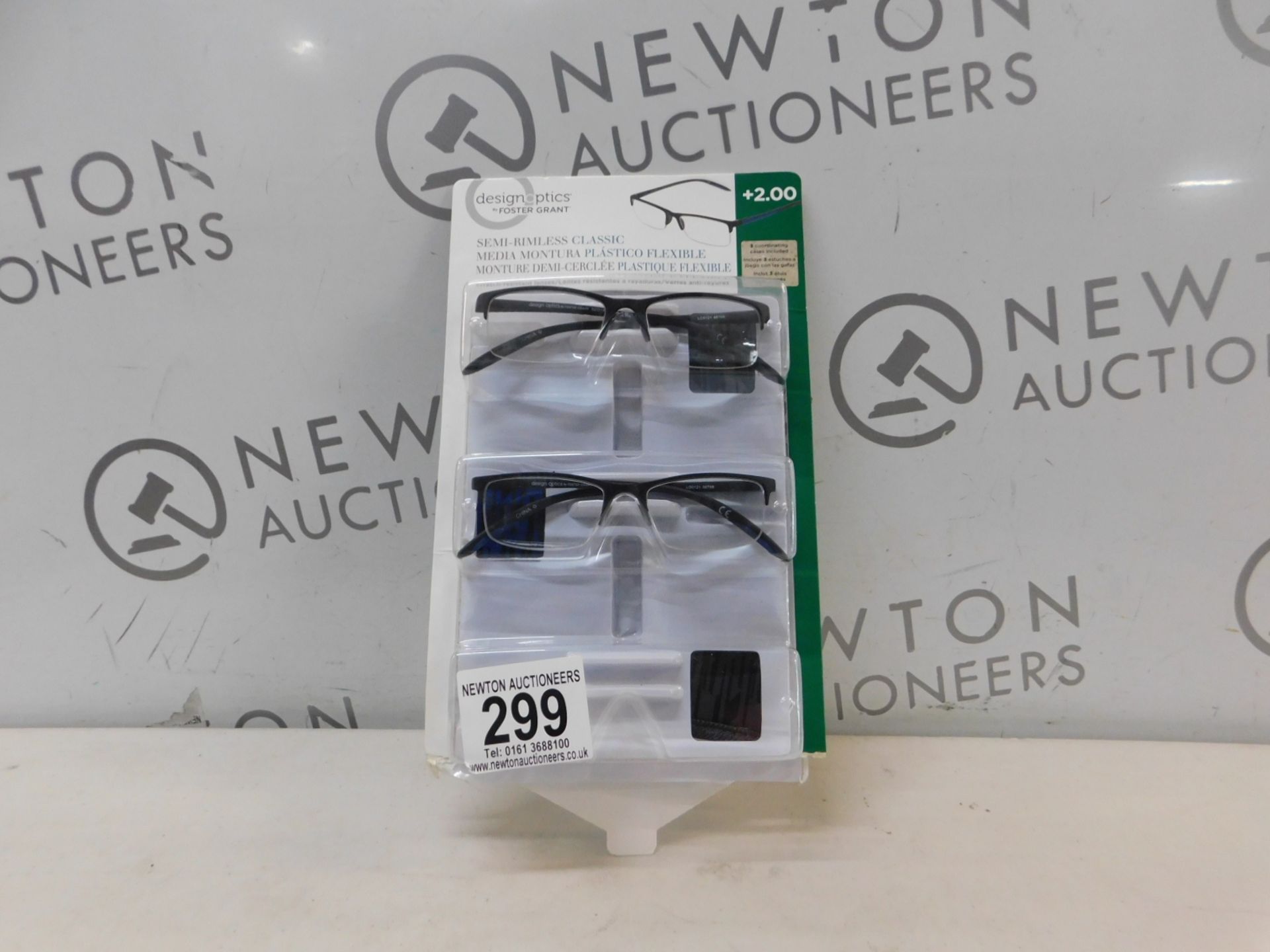 1 PACK OF DESIGN OPTICS READING GLASSES IN +2.00 STRENGTH RRP Â£19.99