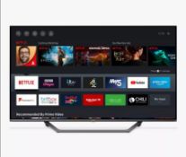 1 BOXED LIKE NEW HISENSE 43" 43AE7400FTUK SMART 4K UHD HDR LED FREEVIEW TV WITH STAND AND REMOTE RRP