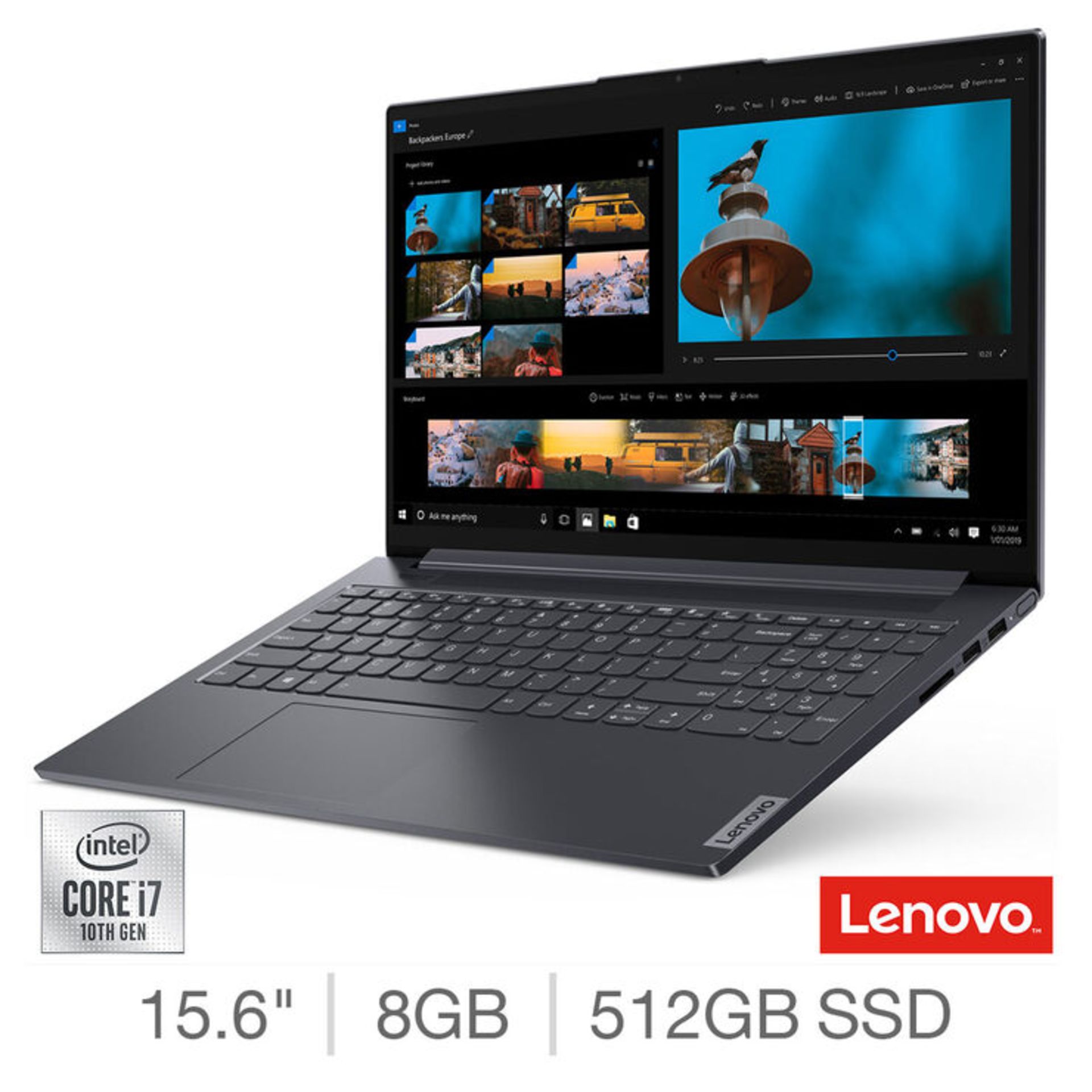 1 BOXED LENOVO YOGA SLIM 7, INTEL CORE I7, 8GB RAM, 512GB SSD, 15.6 INCH LAPTOP, 82AA002NUK WITH