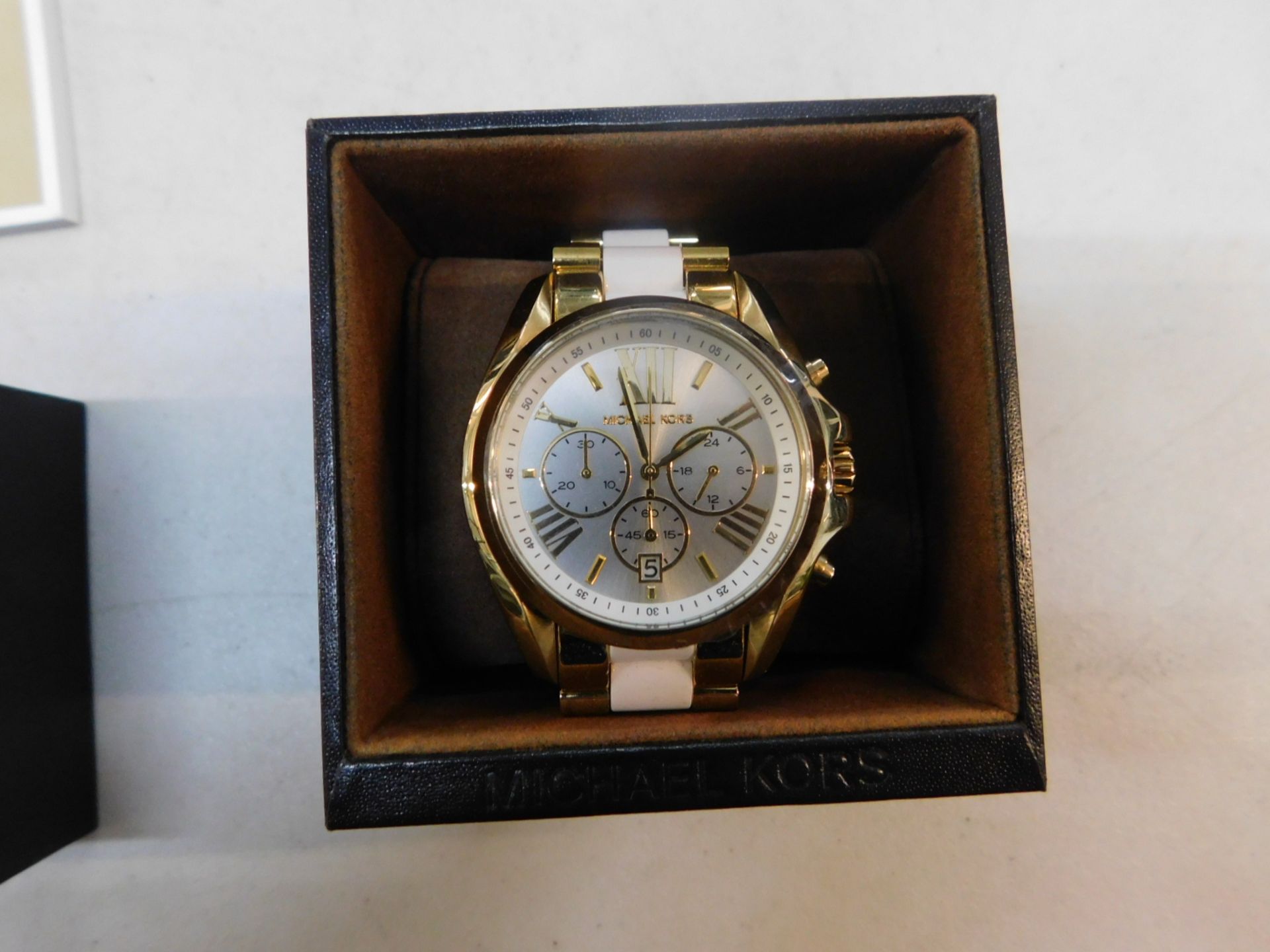 1 BOXED MICHAEL KORS LADIES BRADSHAW CHRONOGRAPH WATCH MODEL MK5743 RRP Â£199