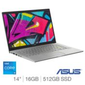 1 BOXED ASUS VIVOBOOK S14 S433E, INTEL CORE I5-1135G7, 16GB RAM, 512GB SSD, 14" LAPTOP WITH CHARGER,