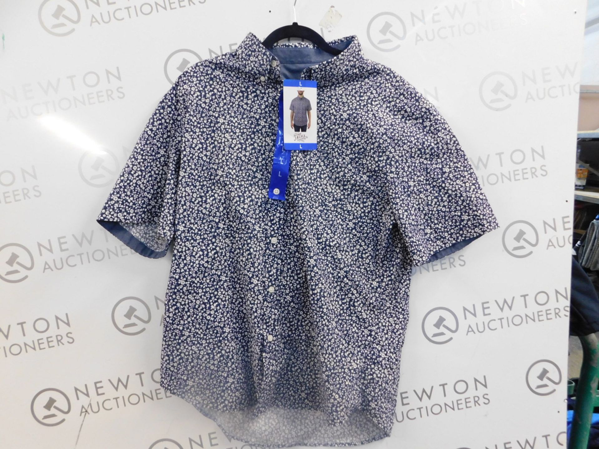 1 MENS JACHS NEW YORK POLO T SHIRT IN NAVY FLORAL SIZE L RRP Â£29