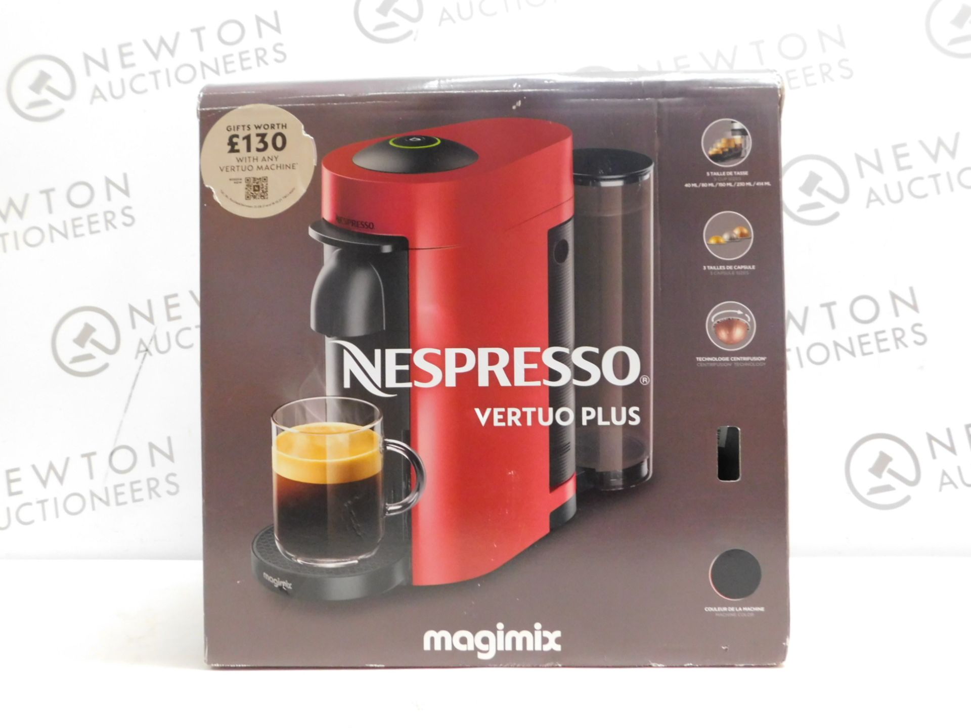 1 BOXED NESPRESSO VERTUO PLUS 11399 COFFEE MACHINE BY MAGIMIX RRP Â£129