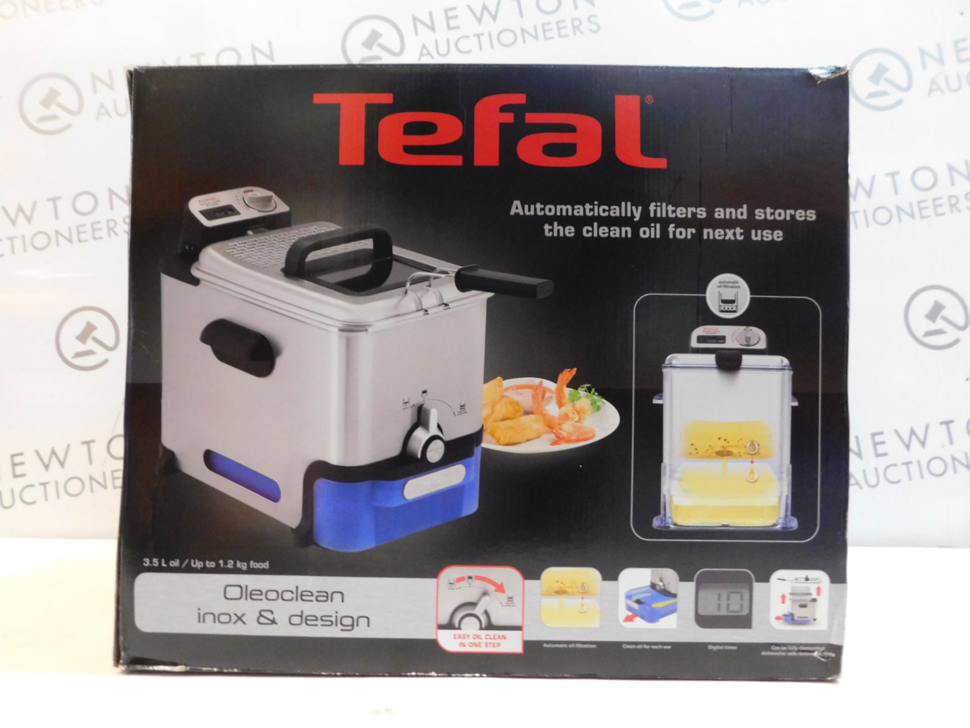 1 BOXED TEFAL FR8040 OLEOCLEAN PRO INOX & DESIGN DEEP FRYER RRP Â£129.99