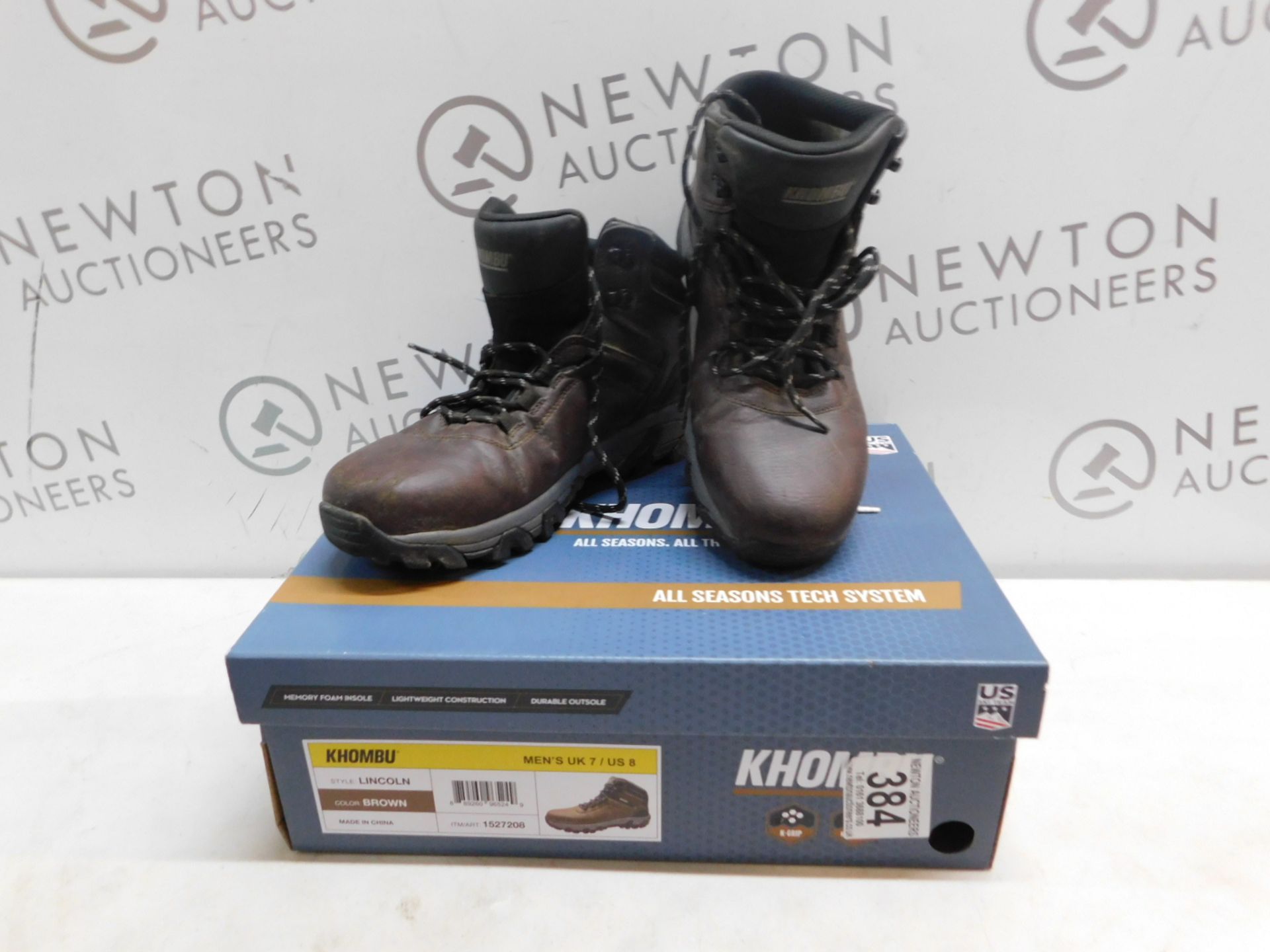 1 BOXED MENS KHOMBU LINCOLN BOOTS UK SIZE 7 RRP Â£49 (HEAVILY USED)