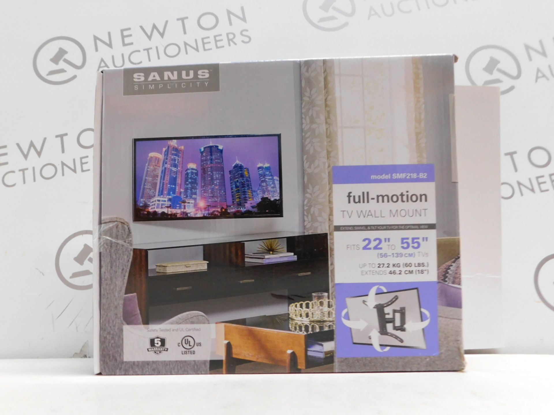 1 BOXED SANUS 22"-55" FULL MOTION TV WALL MOUNT RRP Â£89.99