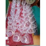 Large sel. of cut drinking glasses incl. liqueurs sherries and wines (approx.