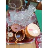 Selection of mixed glass, vases etc.