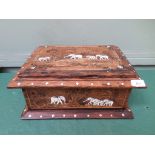 Most unusual jewellery box the exterior decorated with elephants,