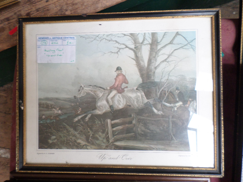 2 coloured hunting prints 'Up and Over' and 'The Meeting at Blagdon' and 2 other coloured hunting - Image 3 of 4