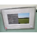Modern framed picture 'Green Fields' signed Anastasia Lewis