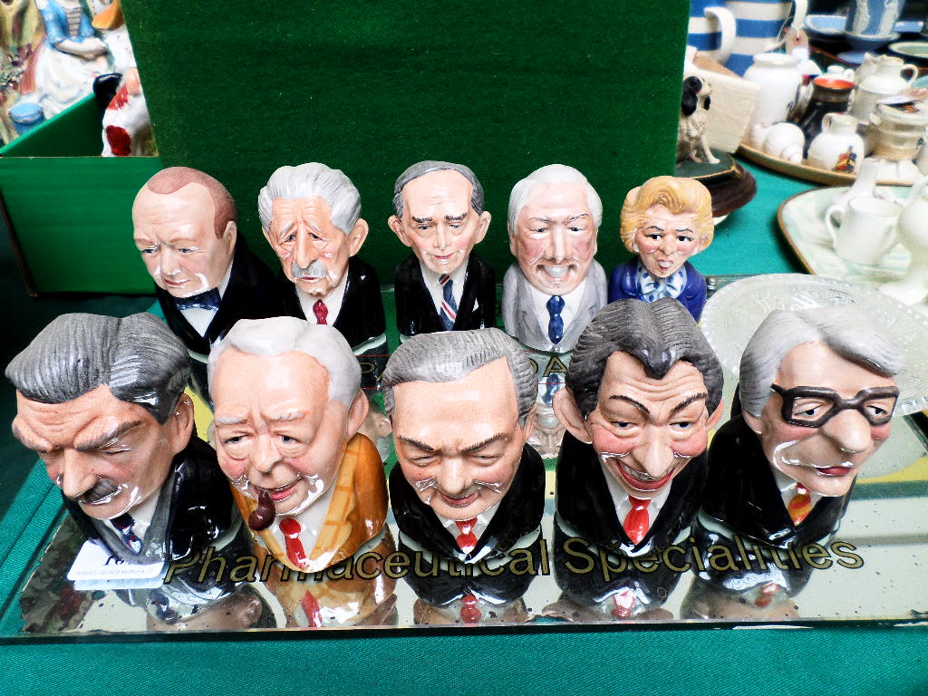 A valuable collection of Barstow miniature figures of British Prime Ministers from Churchill to