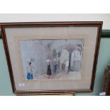 Pair of Russell Flint Spanish Lady prints each in contemporary wooden and gilt frame
