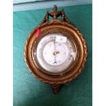 Gilt framed aneroid barometer