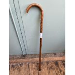 Knotted walking stick
