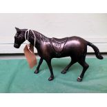 Bronze figure of a racehorse
