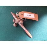 Victorian silver child's rattle (Birmingham hallmark)