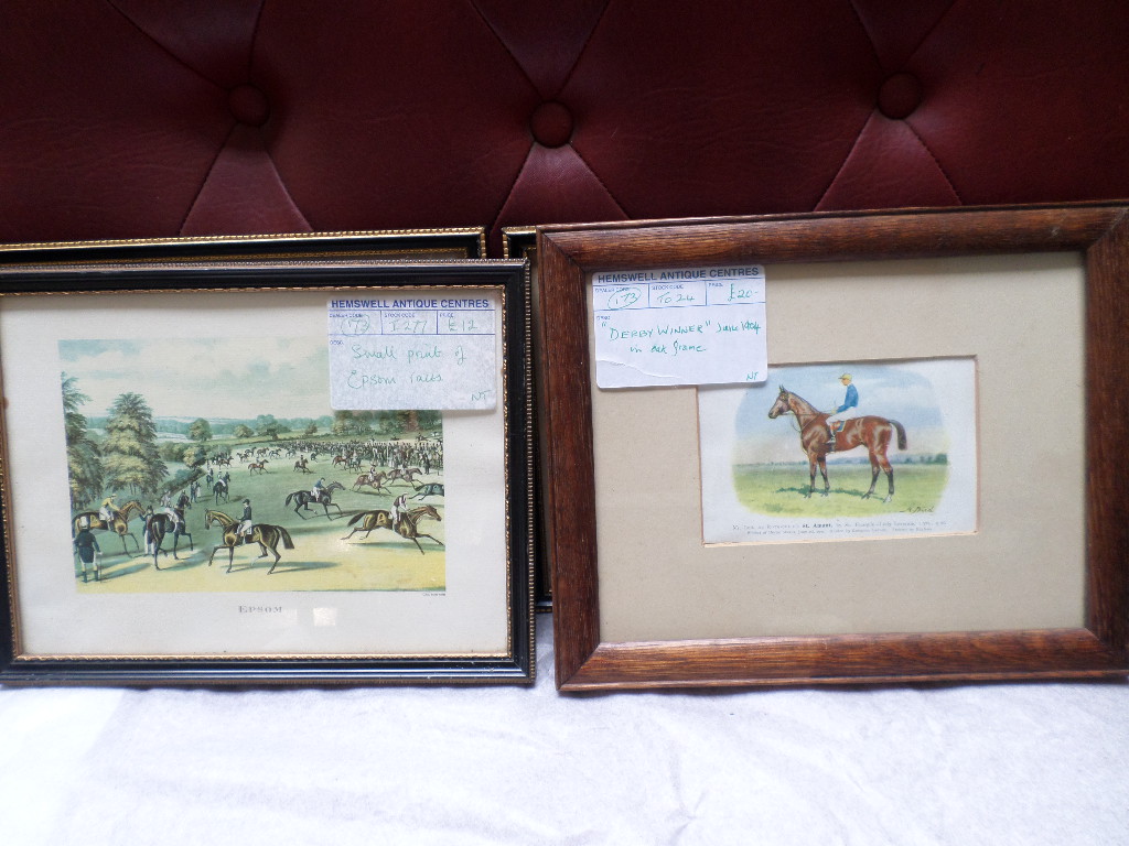 8 individual framed coloured racing and coaching prints incl. - Image 4 of 4