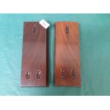 Pair of mahogany gavel blocks
