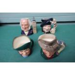 4 miniature Royal Doulton character jugs incl.
