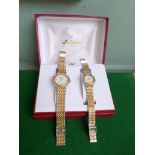 Gentleman's and matching ladies Labarre wristwatches,