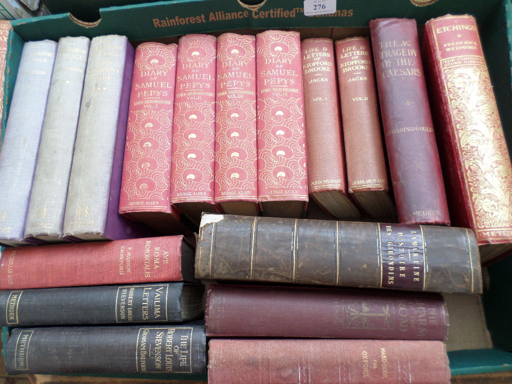 Valuable box of17 vols. incl. 4 vols. of the Diaries of Samuel Pepys, 1911, vol.