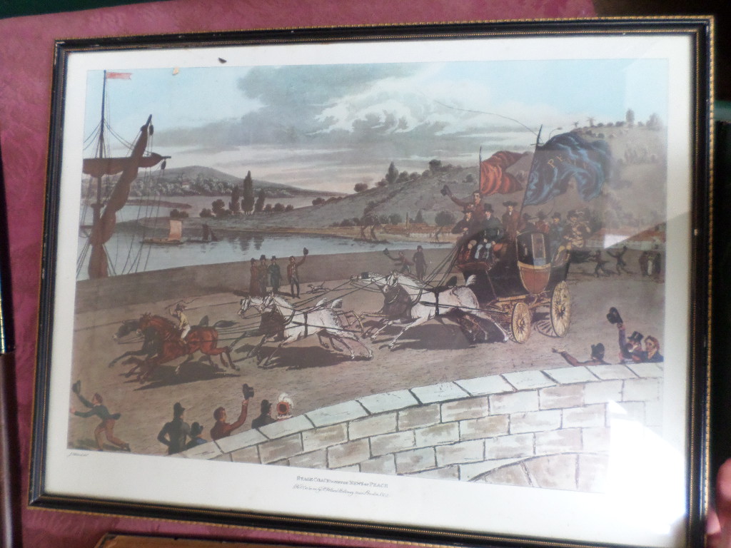 Large stagecoach print in Hogarth frame, - Image 3 of 3