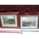 8 individual framed coloured racing and coaching prints incl.