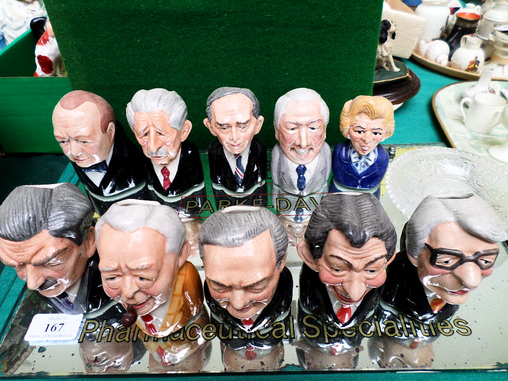 A valuable collection of Barstow miniature figures of British Prime Ministers from Churchill to - Image 2 of 2