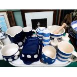 Selection of blue and white T.G Green & Co Cornish ware etc.