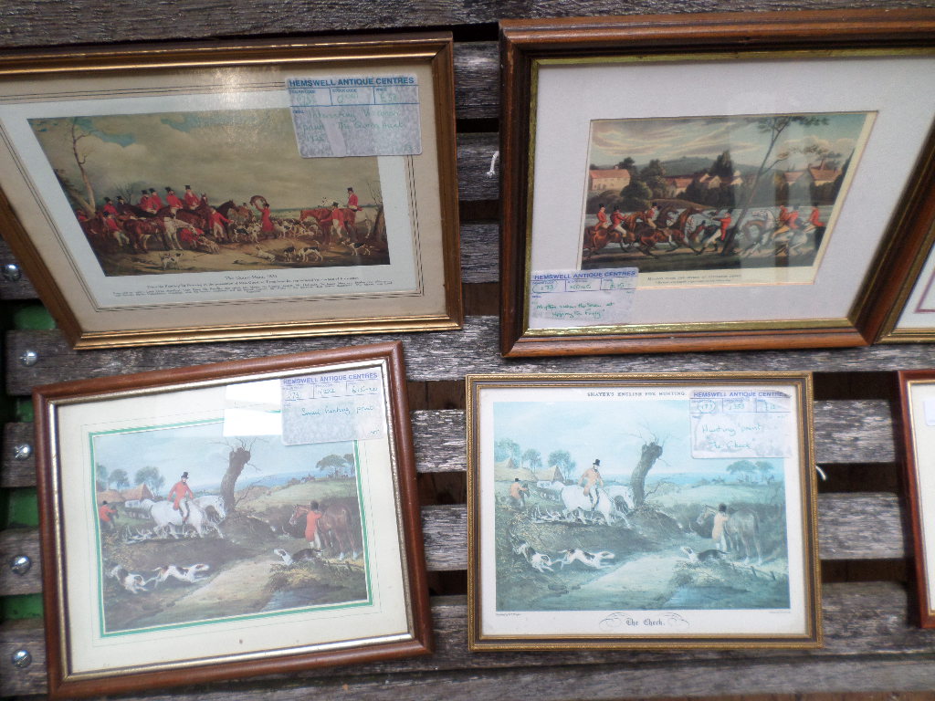 8 various, coloured framed hunting prints incl. - Image 2 of 6